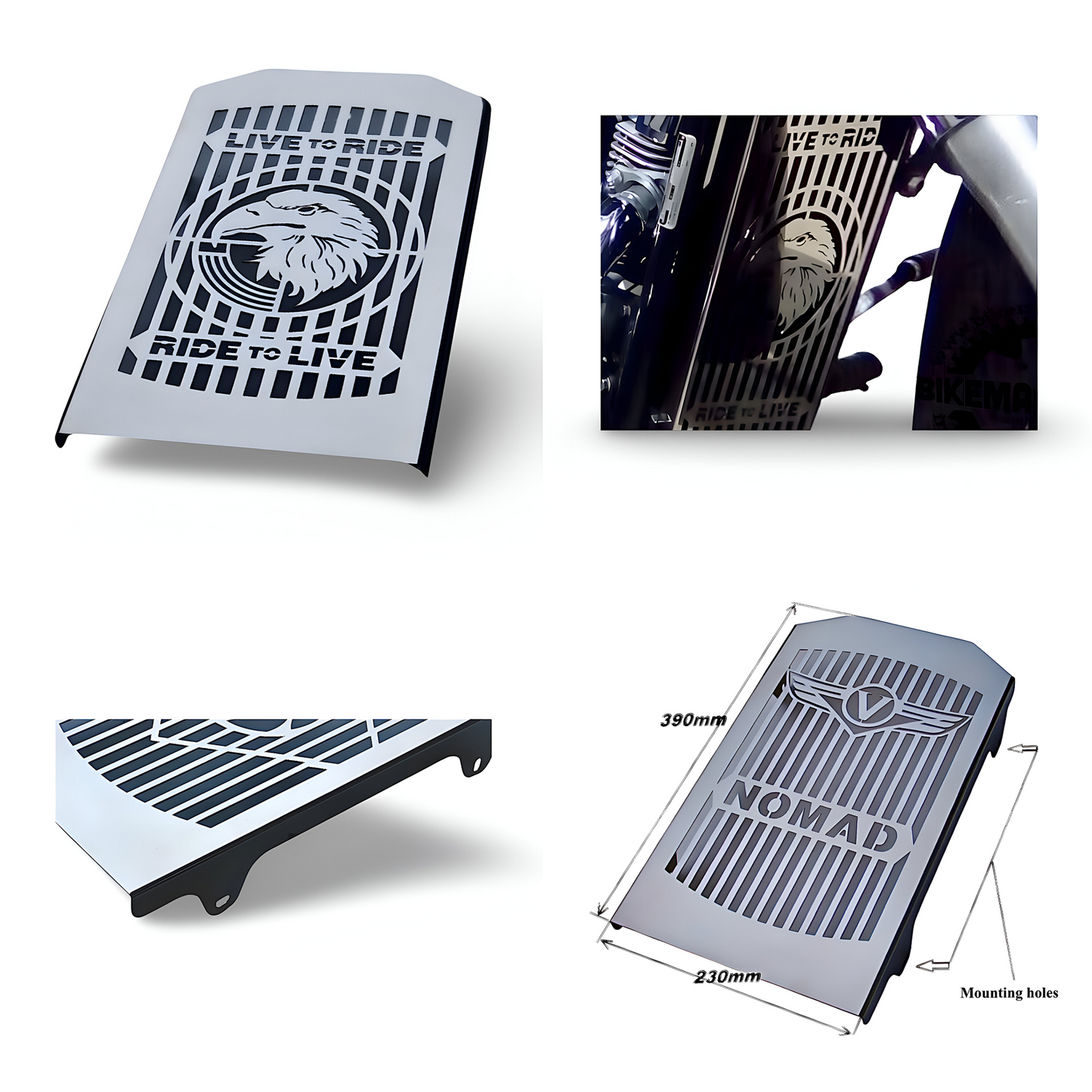 BMUK | VN1500 | Kawasaki VN 1500 Vulcan Nomad | Moto Radiator Grille Cover Guard