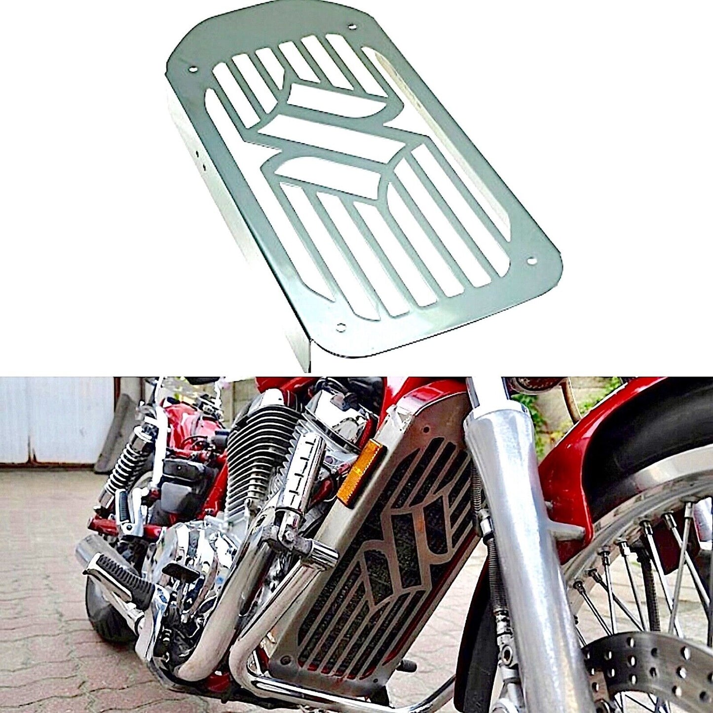 Stainless Steel Radiator Guard Cover for Suzuki VS800 Intruder | S50 - EAGLE