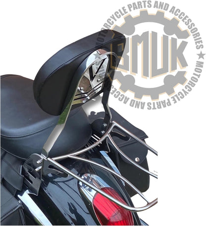 Yamaha XVS 650 Dragstar (Vstar) Custom Sissy Bar Beifahrerrückenlehne + linker Gepäckträger